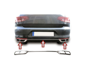 Nerezové koncovky, imitace výfuků Volkswagen Passat B8.5 3G2 (2019-2022)