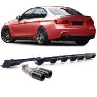 Zadní difuzor BMW 3 F30/F31 (316i/318i/320i) - černý matný (černé koncovky)