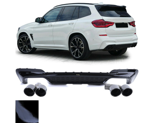 Zadní difuzor BMW X3 G01 (dvojité kulaté koncovky)