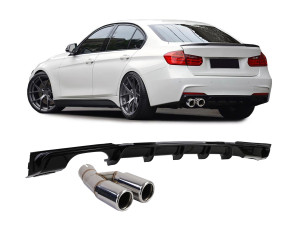 Zadní difuzor BMW 3 F30/F31 (316i/318i/320i) - černý lesklý (chrom koncovky)