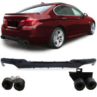 Zadní difuzor BMW 5 F10/F11 - černý lesklý (carbon koncovky)