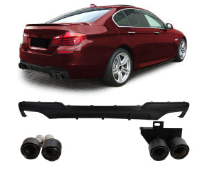 Zadní difuzor BMW 5 F10/F11 - černý matný (carbon koncovky)