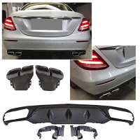 Zadní difuzor Mercedes Benz E W213 (2016-2020) standard - černé hranaté koncovky 