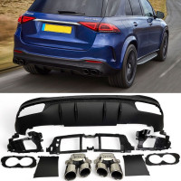 Zadní difuzor Mercedes Benz GLE SUV W167 - kulaté koncovky (chrom)