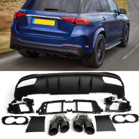 Zadní difuzor Mercedes Benz GLE SUV W167 - kulaté koncovky (černé)