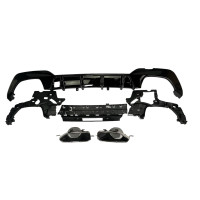 Zadní difuzor BMW 3 G20/G21 (2019-2022) - hranaté koncovky (černé)
