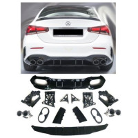 Zadní difuzor Mercedes Benz A V177 sedan - dvojitý výfuk (chrom koncovky)