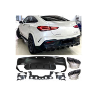 Zadní difuzor Mercedes Benz GLE Coupe C167 - hranate koncovky (černé)