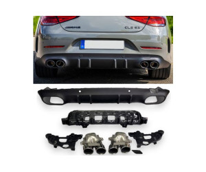 Zadní difuzor Mercedes Benz CLS (C257/X257) 53 AMG vzhled (2x2 výfuky)