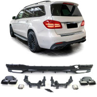 Zadní difuzor Mercedes Benz GLS (X166) - černé koncovky