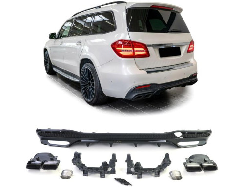 Zadní difuzor Mercedes Benz GLS (X166) - černé koncovky