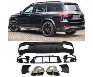 Zadní difuzor Mercedes Benz GLS X167 - hranate koncovky (chrom)