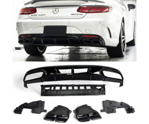 Zadní difuzor Mercedes Benz S (W217/C217/A217) AMG line - černé koncovky
