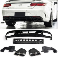 Zadní difuzor Mercedes Benz S (W217/C217/A217) AMG line - chrom koncovky