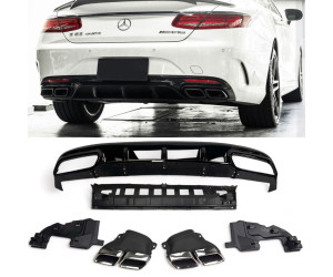 Zadní difuzor Mercedes Benz S (W217/C217/A217) AMG line - chrom koncovky