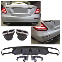 Zadní difuzor Mercedes Benz E W213 (2016-2020) standard - chrom hranaté koncovky