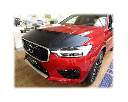 Kožený kryt/potah kapoty Volvo XC60 (2017+) - černý