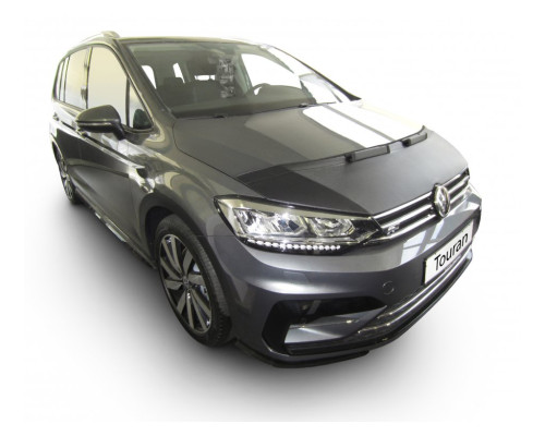 Volkswagen Touran 5T (2015+) – kožený kryt/potah kapoty vzhled carbon