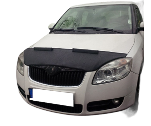 Škoda Fabia 2 / Škoda Roomster – kožený kryt/potah kapoty, vzhled carbon