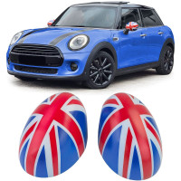 Kryty zrcátek Mini One/Cooper F54/F55/F56/F57 (2013-2018) - modro-červené