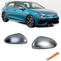 Kryty zrcátek Volkswagen Golf 8 / ID.3 - stříbrné matné (bez asistenta)