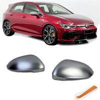 Kryty zrcátek Volkswagen Golf 8 / ID.3 - stříbrné matné (s asistentem)