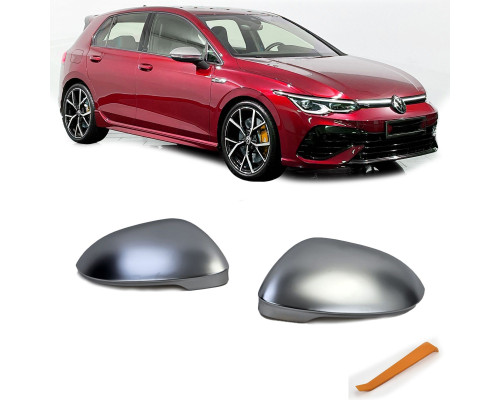 Kryty zrcátek Volkswagen Golf 8 / ID.3 - stříbrné matné (s asistentem)