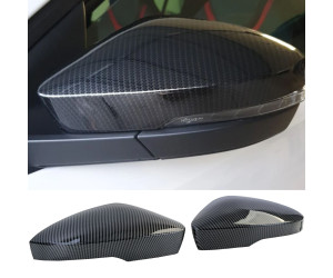 Plastové kryty zpětných zrcátek Škoda Octavia 3 - vzhled carbon