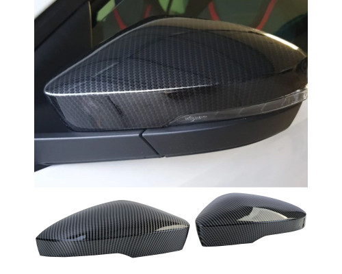 Plastové kryty zpětných zrcátek Škoda Octavia 3 - vzhled carbon