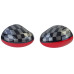 Kryty zrcátek Mini One/Cooper F54/F55/F56/F57 (2013-2018) - červeno-černé