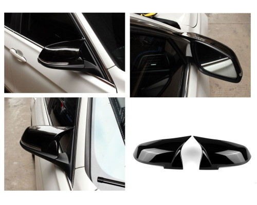 Kryty zpětných zrcátek BMW F20/F21/F22/F30/F31/F32/E84 - černé lesklé