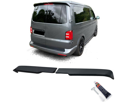 Zadní křídlo, spoiler Volkswagen Transporter T6 (2-dílný) - černý lesklý