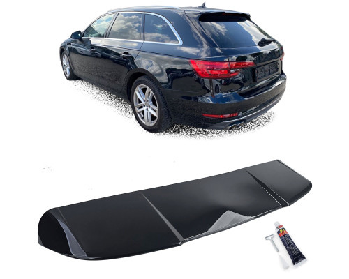 Zadní křídlo, spoiler Audi A4 B9 8W (2015-2022) avant - černý lesklý