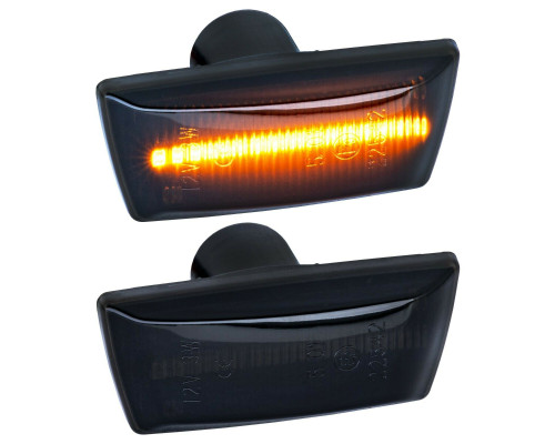 LED dynamické blinkry Opel Astra H, Zafira B, Corsa D/E, Meriva B, Insignia A - zatmavené