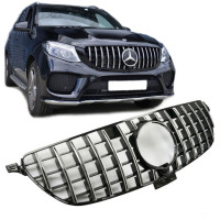 Maska Mercedes Benz GLE coupe (2016-2019) Panamericana GT vzhled – černá s chromem, lesklá