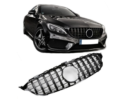 Maska Mercedes Benz C W205 (2014-2018) – GT vzhled, černá bez 360° kamery