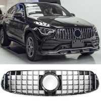 Maska Mercedes Benz GLC (2019-2022) Panamericana GT vzhled – černá s chromem (AMG Line)