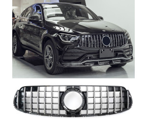 Maska Mercedes Benz GLC (2019-2022) Panamericana GT vzhled – černá s chromem (AMG Line)