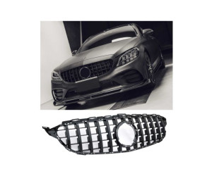 Maska Mercedes Benz C W205 (2018-2021) – GT vzhled, černá lesklá (bez kamery)