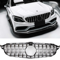 Maska Mercedes Benz C W205 (2014-2018) – GT vzhled, černá s chromem s kamerou