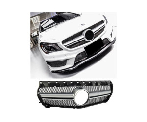 Maska Mercedes Benz CLA C117 (2013-2019) - černá se stříbrnou lamelou