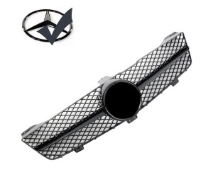 Maska Mercedes Benz CLS (W219) facelift - černá lesklá (černý znak)