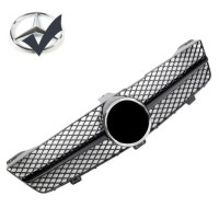 Maska Mercedes Benz CLS (W219) facelift - černá lesklá (chrom znak)