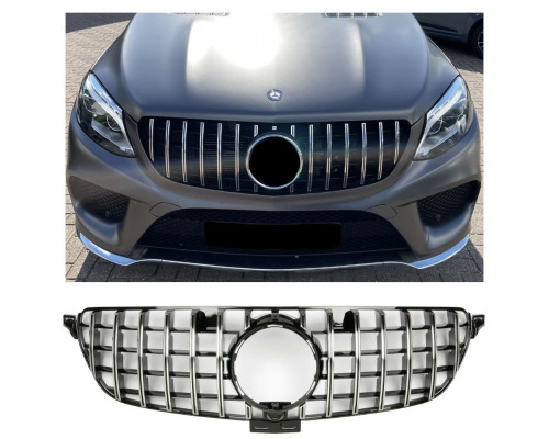 Maska Mercedes Benz GLE W166 (2015-2019) Panamericana GT vzhled – černá s chromem