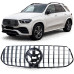 Maska Mercedes Benz GLE / GLE coupe (2019-2023) GT vzhled – černá s chromem (AMG line)