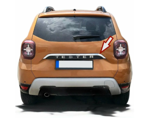 Nerezová lišta nad SPZ Dacia Duster 2