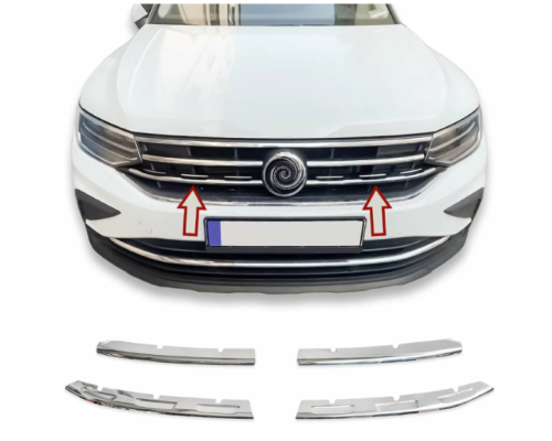 Nerezové lišty do masky Volkswagen Tiguan 2 (facelift)