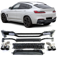 Zadní difuzor BMW X4 G02 - černé koncovky