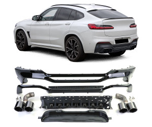 Zadní difuzor BMW X4 G02 - černé koncovky
