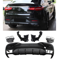Zadní difuzor Mercedes Benz GLE Coupe (C292) - chromové koncovky
